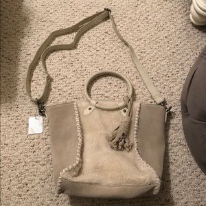 Free People real Suede And Leather Purse